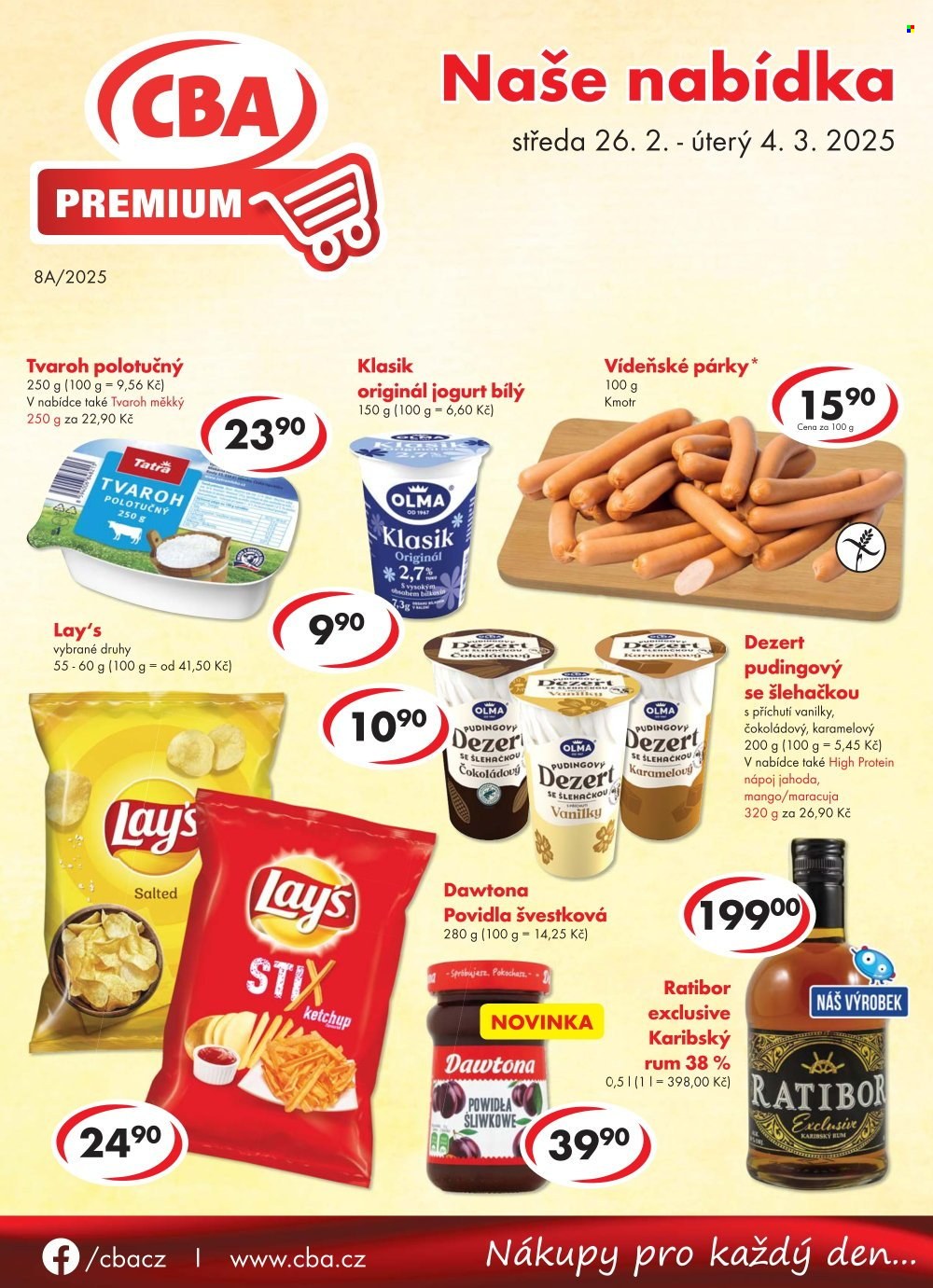 Leták CBA Premium - 26.2.2025 - 4.3.2025. Strana 1