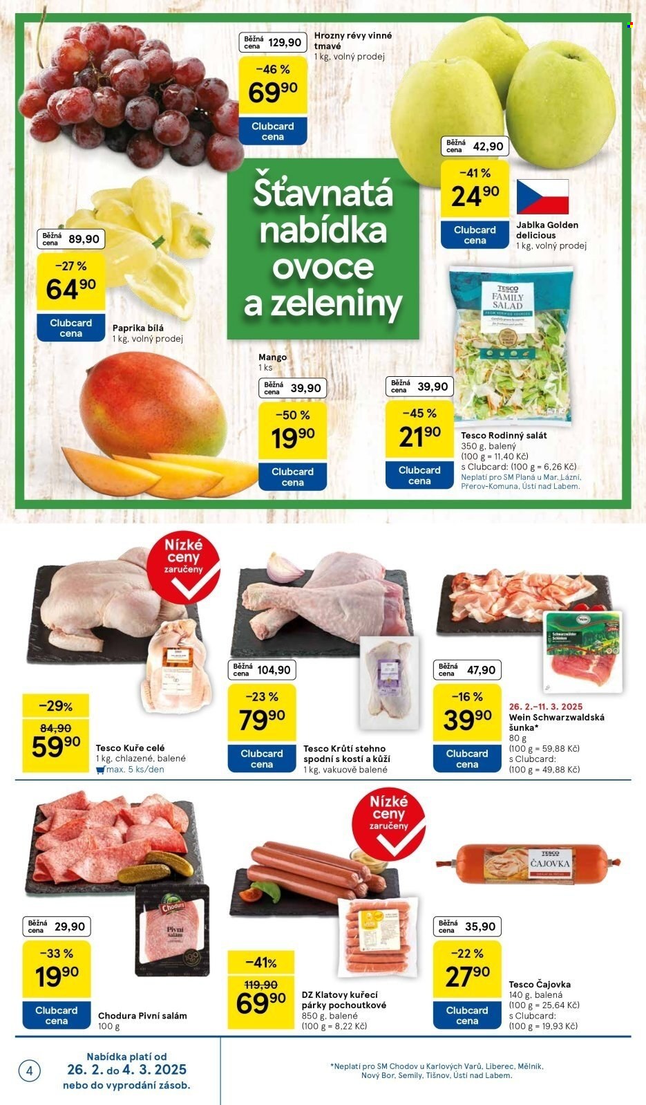 Leták TESCO supermarket - 26.2.2025 - 4.3.2025. Strana 4