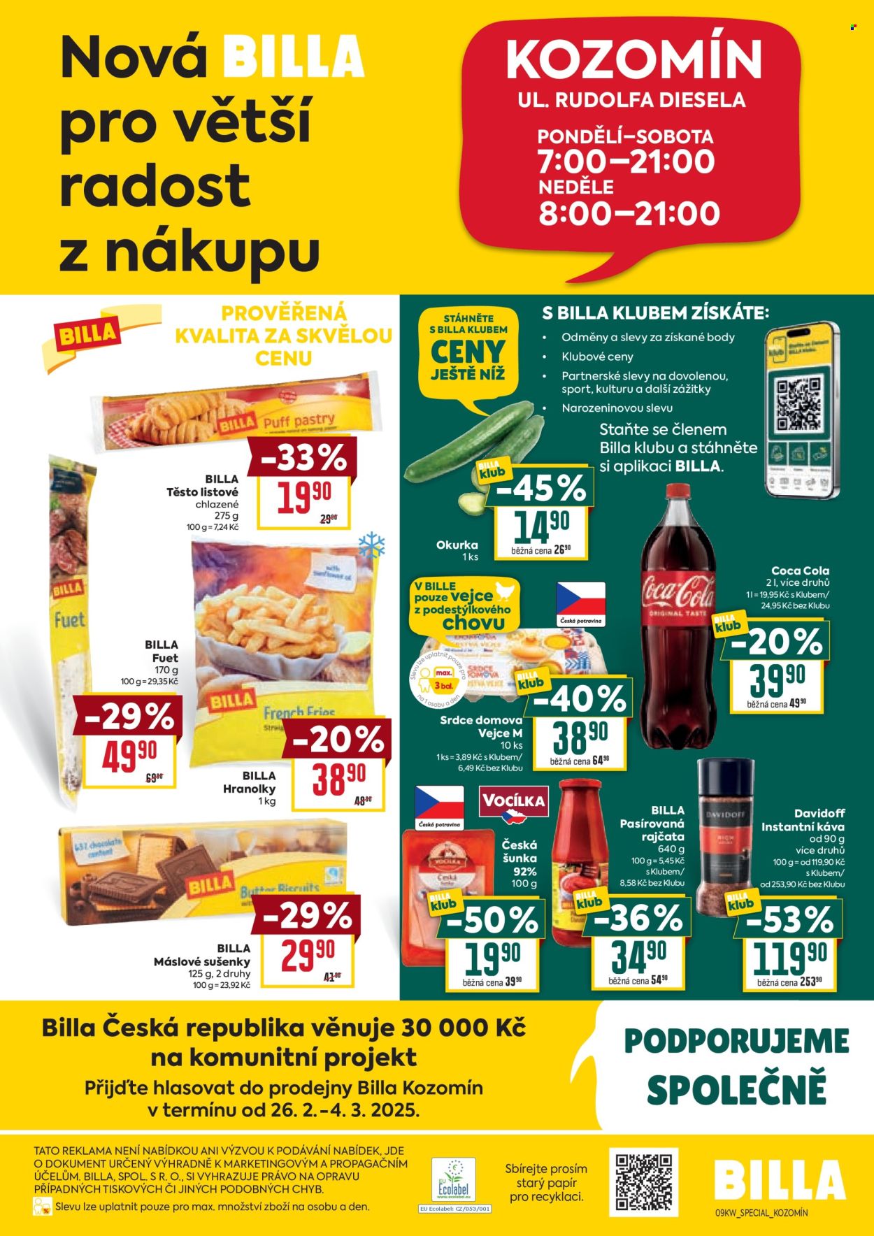 Leták BILLA - 26.2.2025 - 4.3.2025. Strana 2
