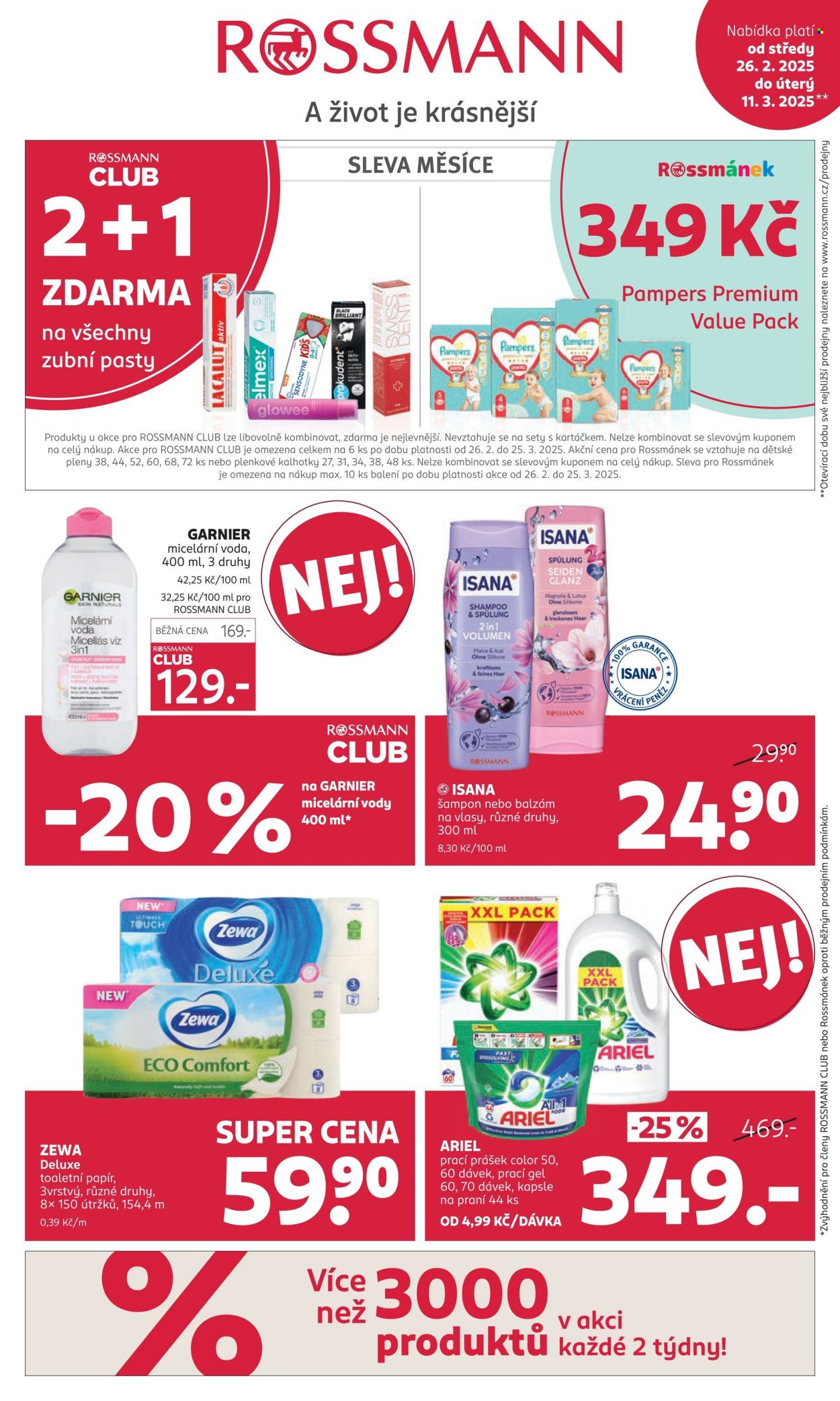 Leták ROSSMANN - 26.2.2025 - 11.3.2025. Strana 1
