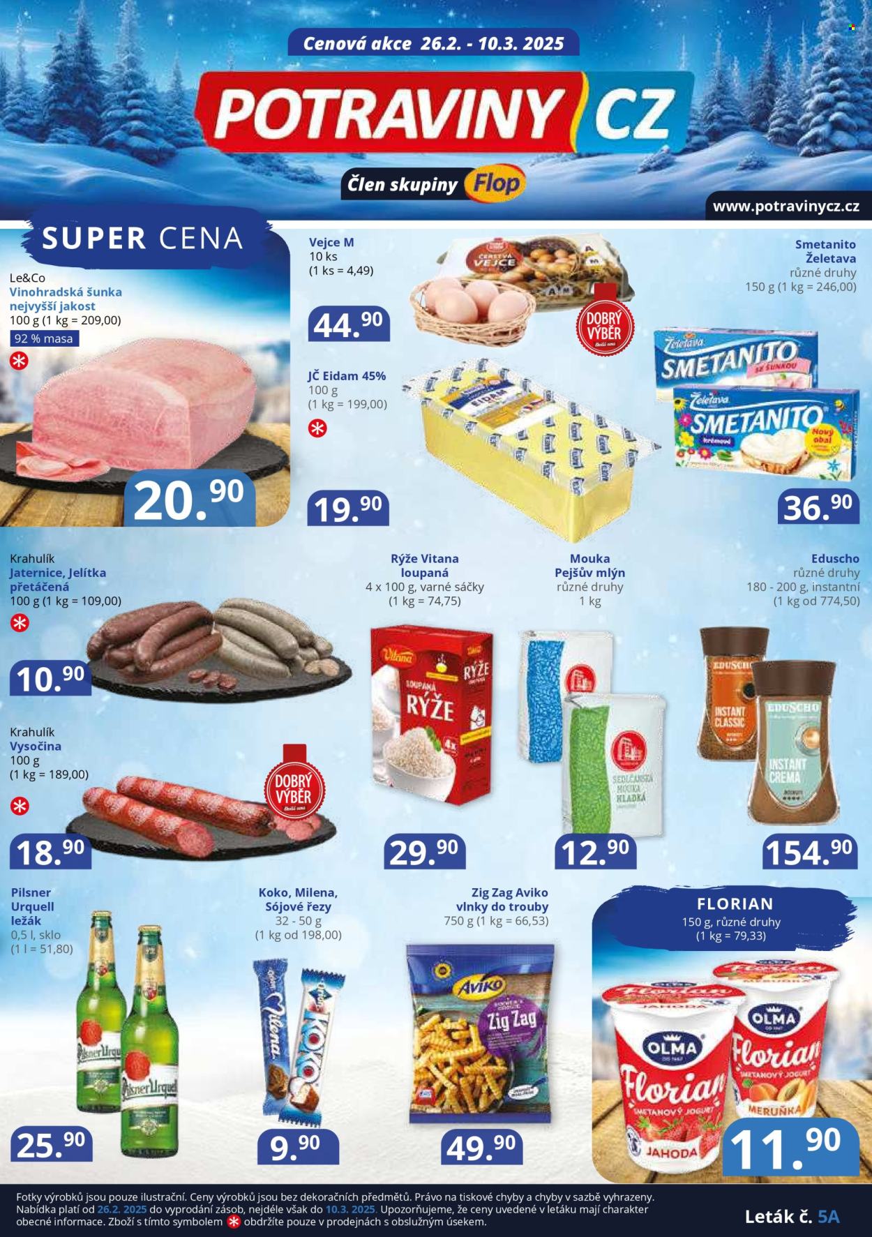 Leták Potraviny CZ - 26.2.2025 - 10.3.2025. Strana 1