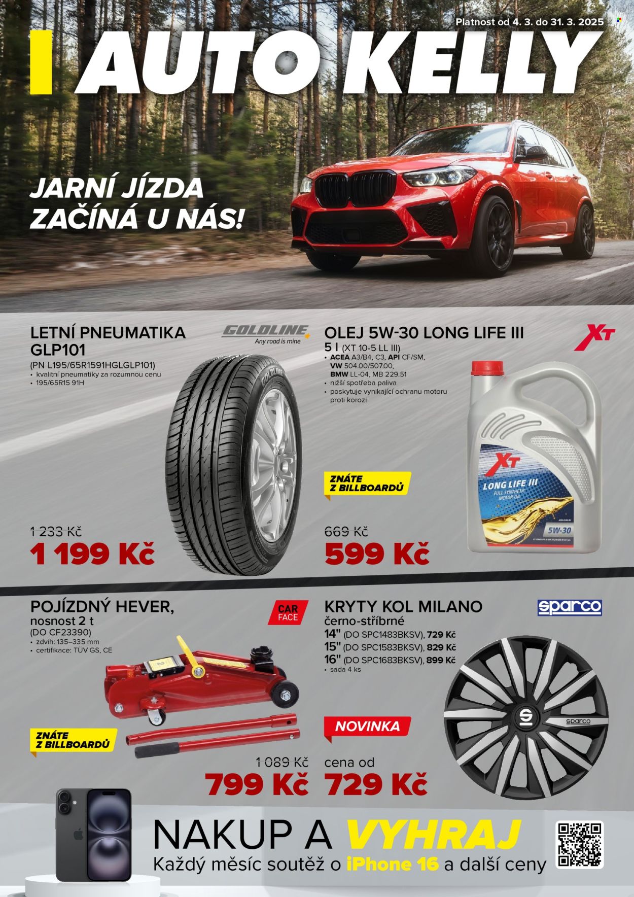 Leták AUTO KELLY - 4.3.2025 - 31.3.2025. Strana 1