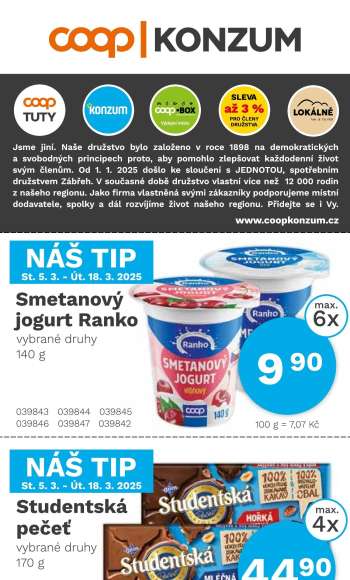 Leták Konzum - 5.3.2025 - 18.3.2025.