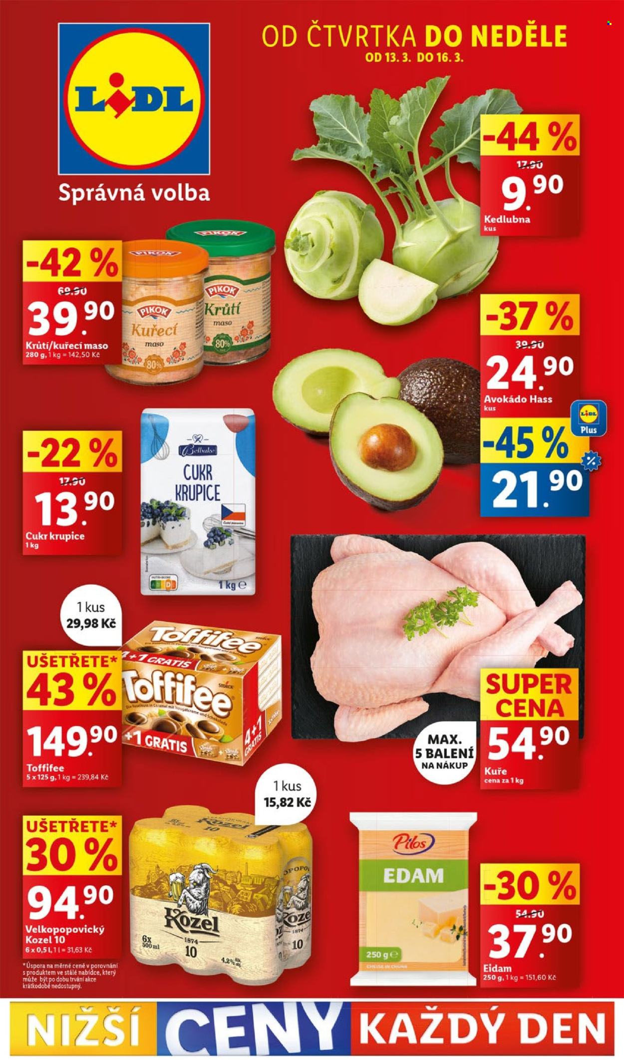 Leták Lidl - 13.3.2025 - 16.3.2025. Strana 1