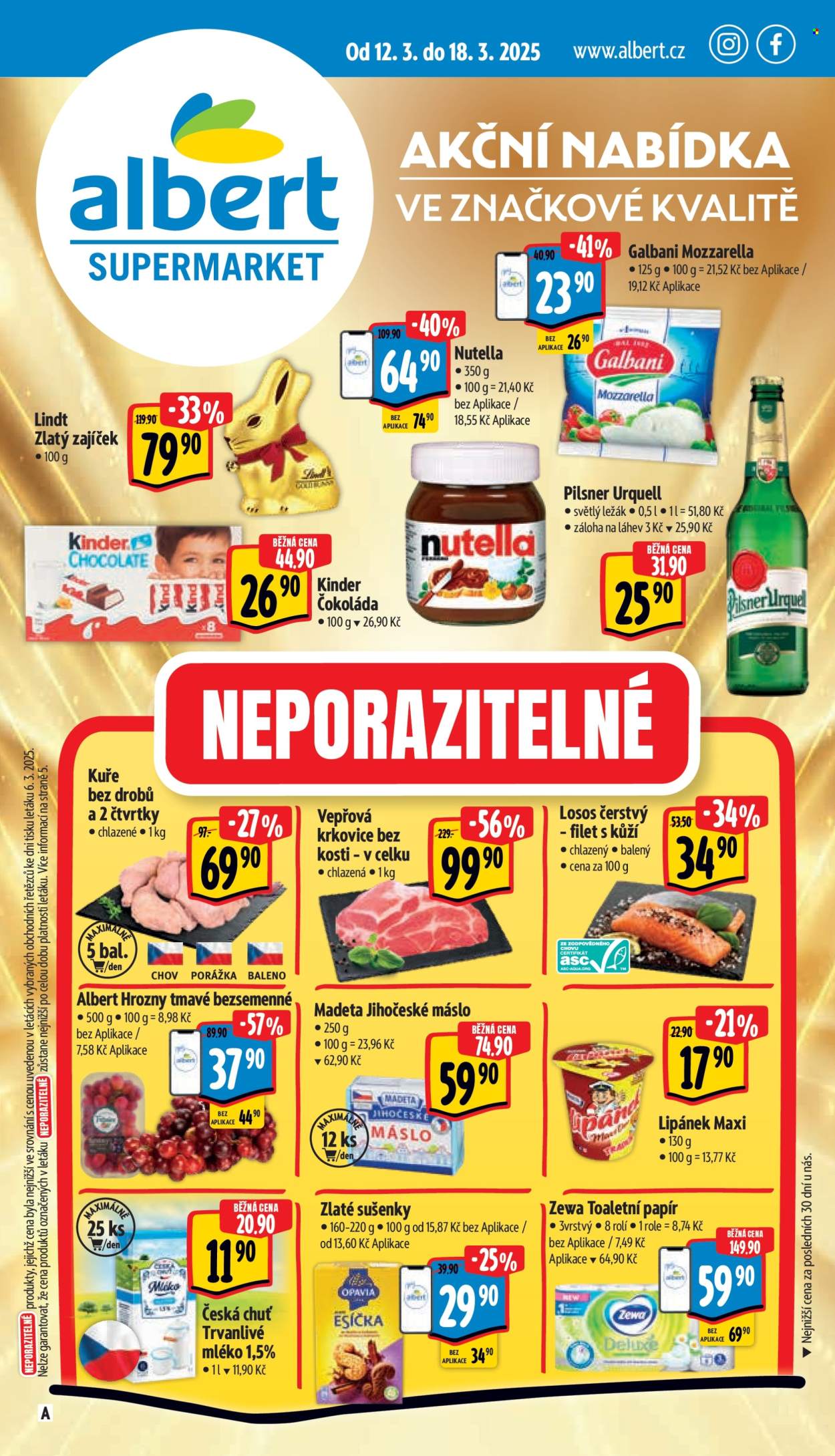 Leták Albert Supermarket - 12.3.2025 - 18.3.2025. Strana 1