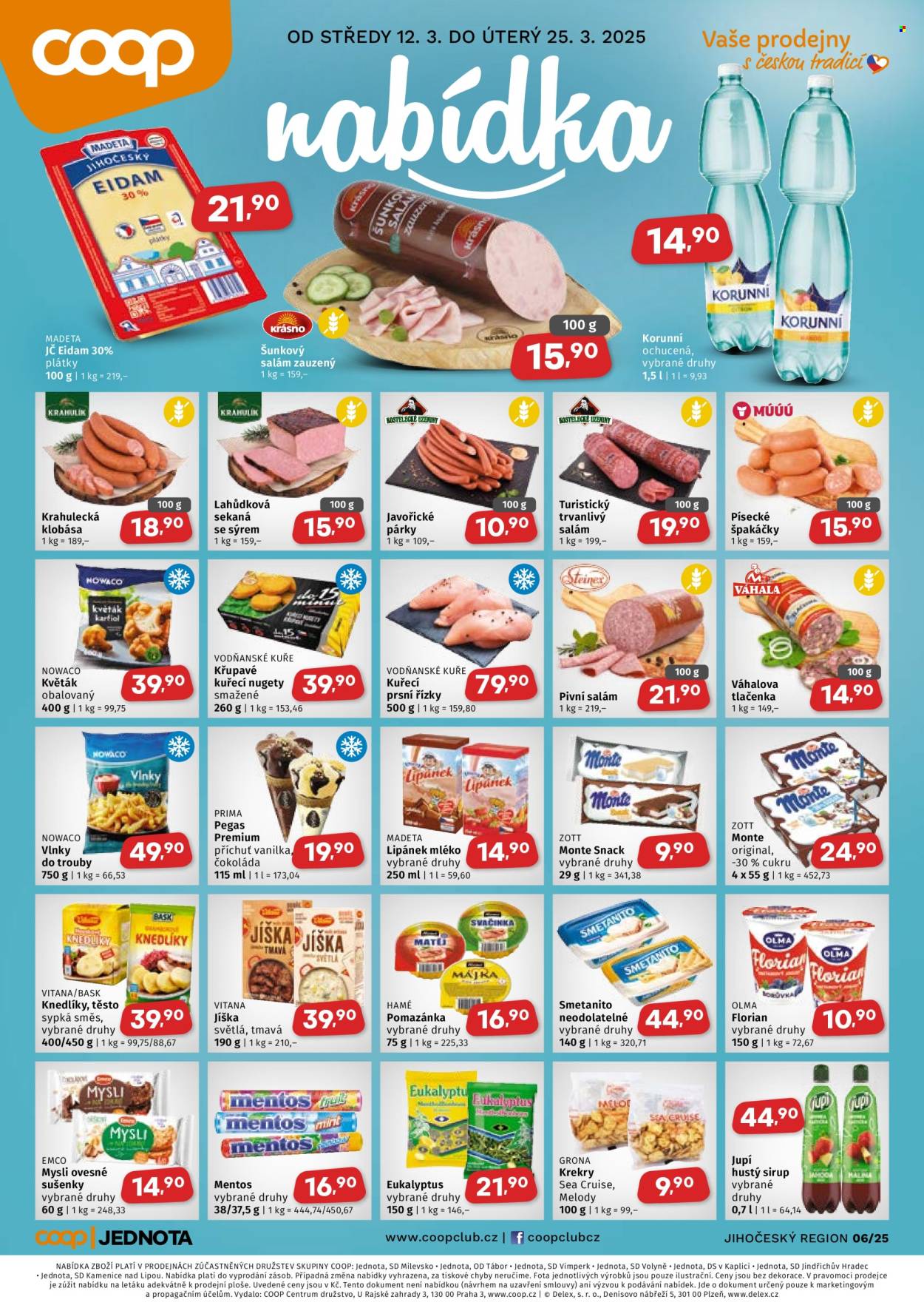 Leták coop JEDNOTA - 12.3.2025 - 25.3.2025. Strana 1