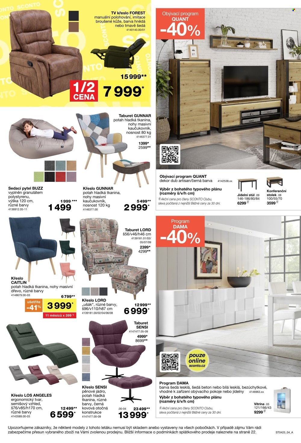 Leták SCONTO NÁBYTEK - 12.3.2025 - 8.4.2025. Strana 4