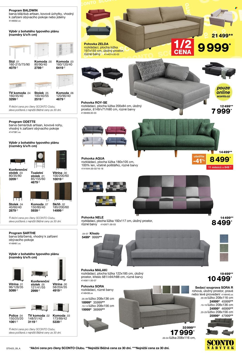 Leták SCONTO NÁBYTEK - 12.3.2025 - 8.4.2025. Strana 9