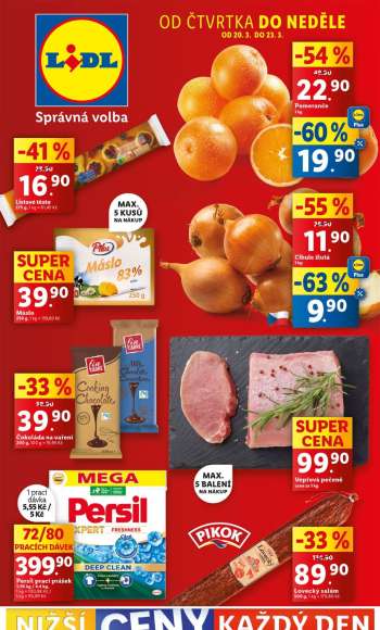 Leták Lidl - 20.3.2025 - 23.3.2025.