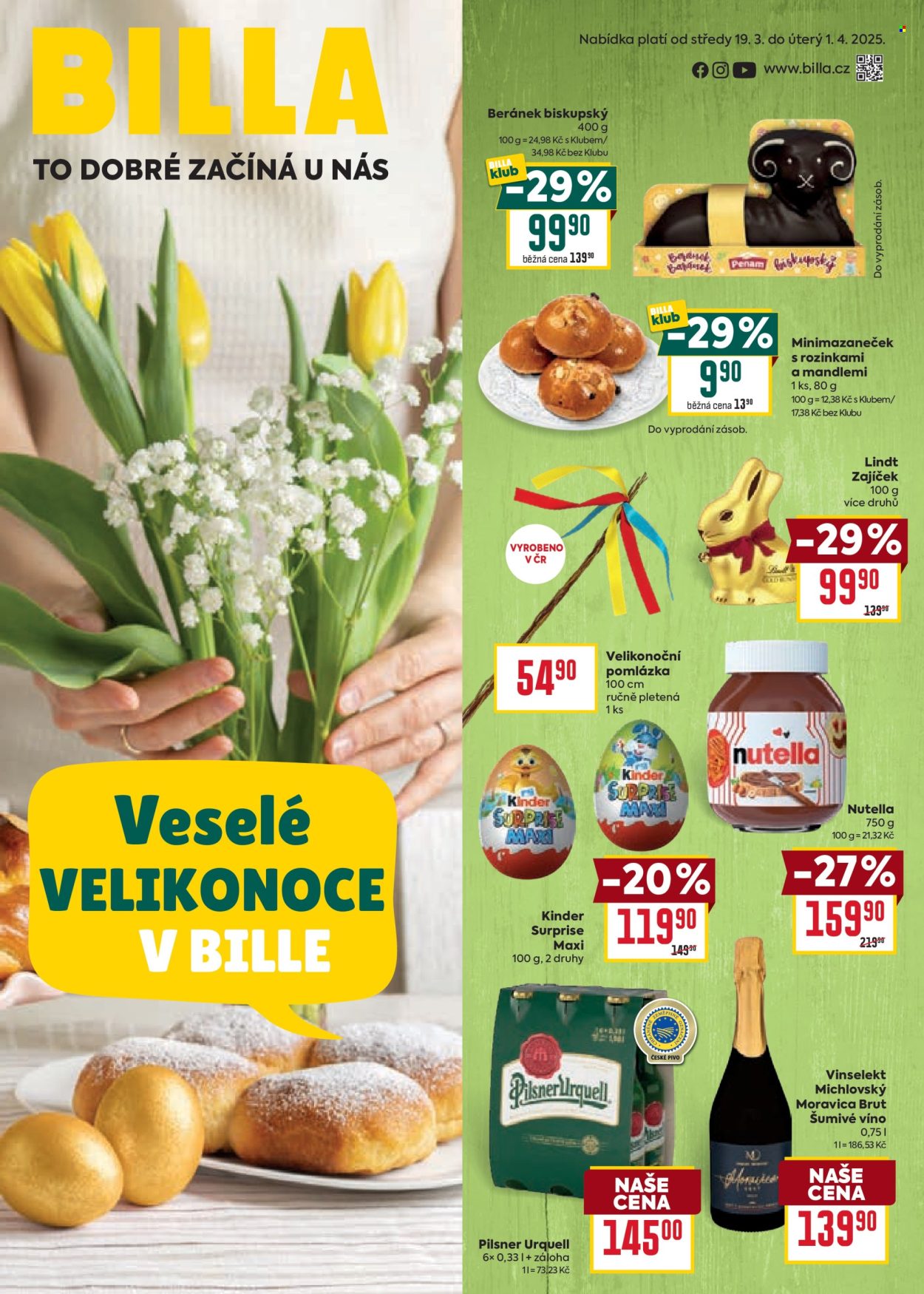 Leták BILLA - 19.3.2025 - 1.4.2025. Strana 1