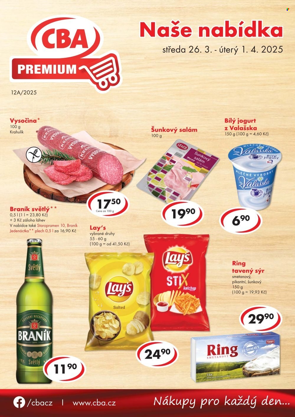 Leták CBA Premium - 26.3.2025 - 1.4.2025. Strana 1