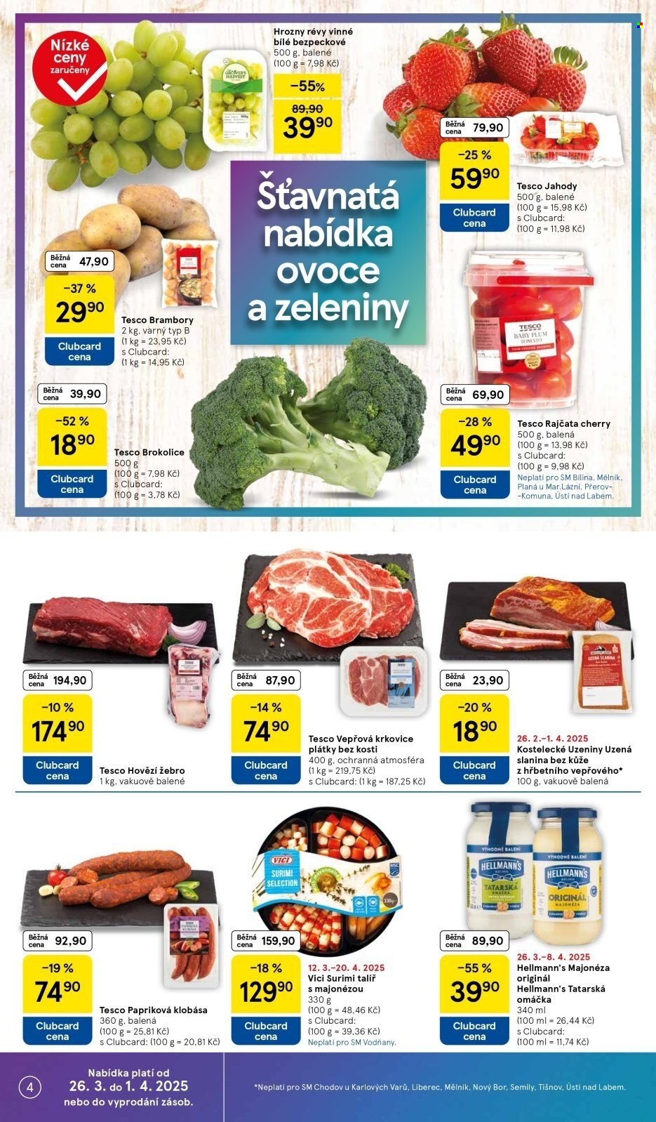 Leták TESCO supermarket - 26.3.2025 - 1.4.2025. Strana 4