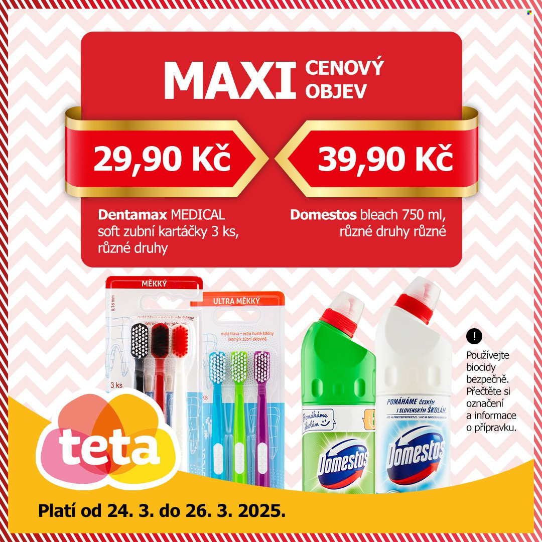 Leták Teta drogerie - 24.3.2025 - 26.3.2025. Strana 1
