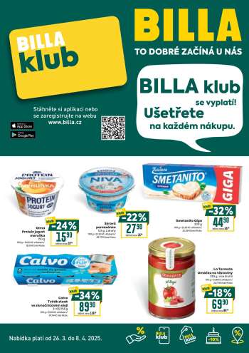 Leták BILLA - 26.3.2025 - 8.4.2025.