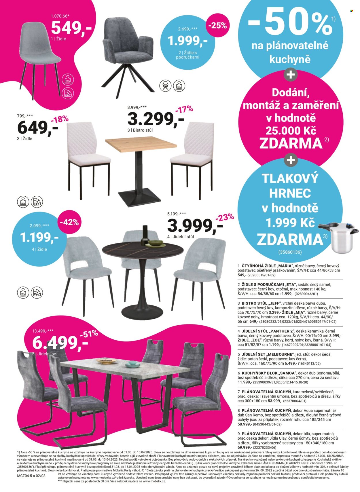 Leták MÖBELIX - 31.3.2025 - 13.4.2025. Strana 2