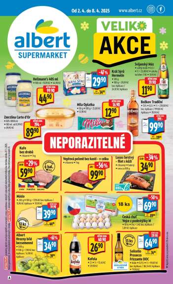 Leták Albert Supermarket - 2.4.2025 - 8.4.2025.