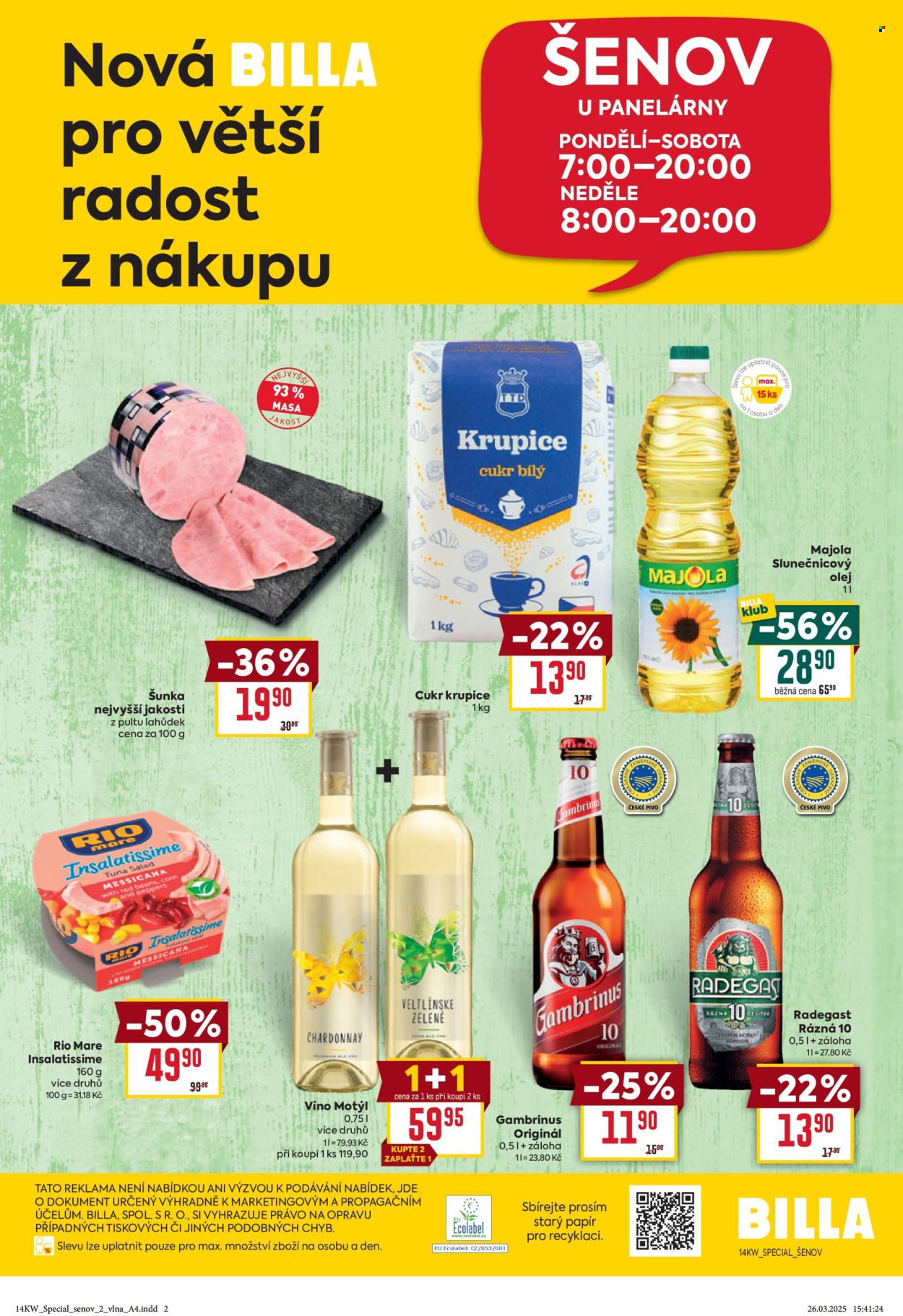 Leták BILLA - 31.3.2025 - 15.4.2025. Strana 2