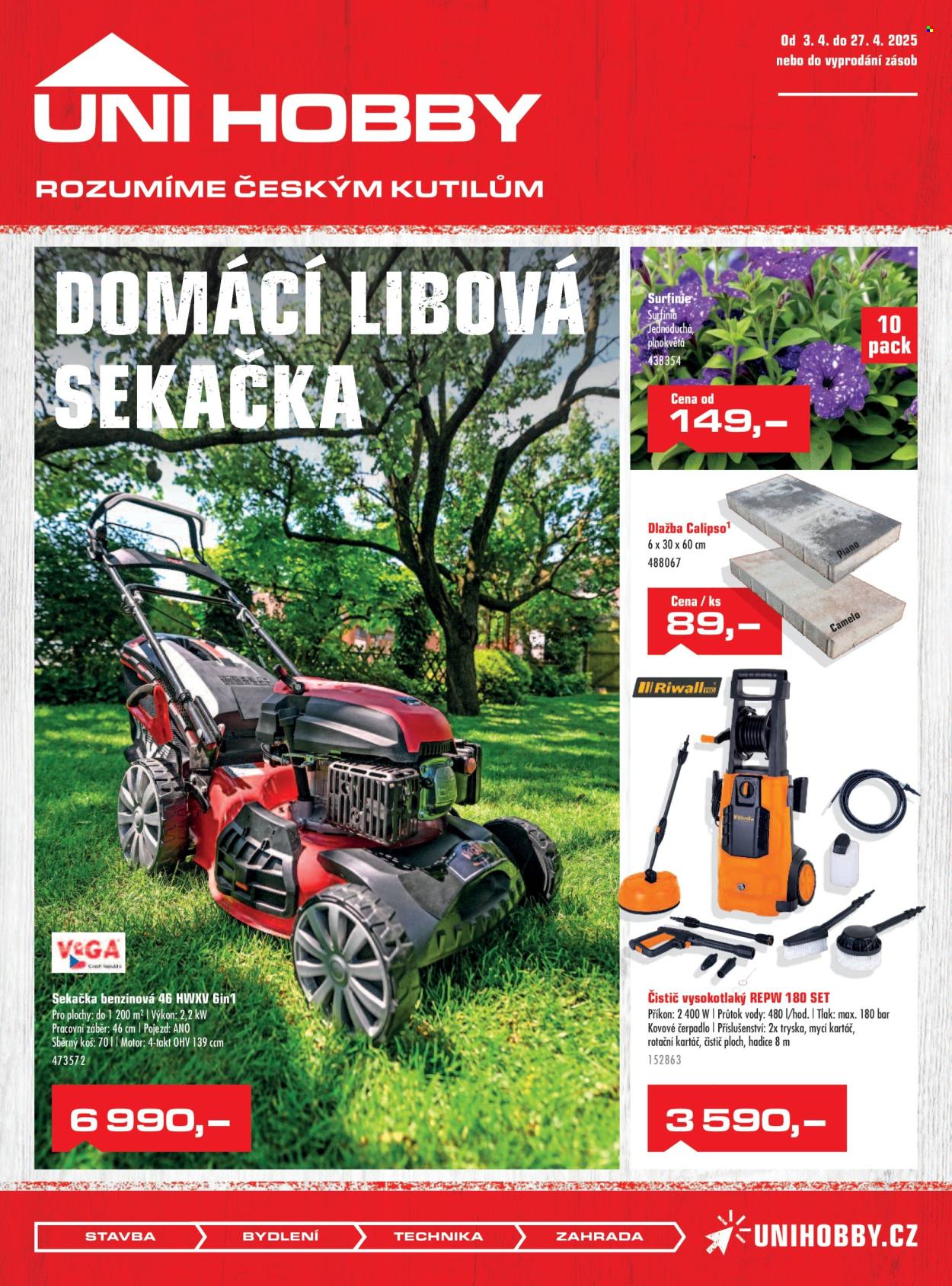 Leták UNI HOBBY - 3.4.2025 - 27.4.2025. Strana 1