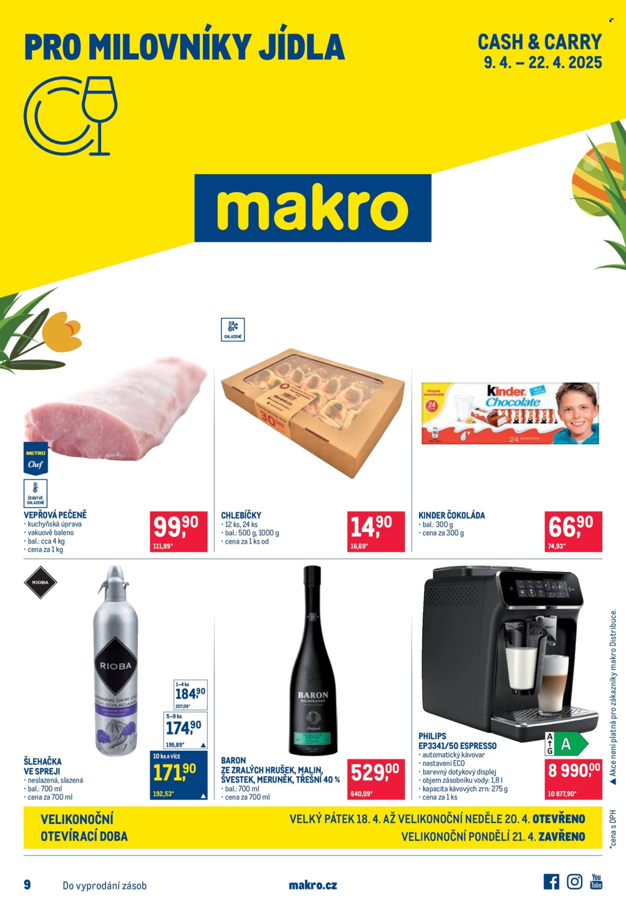 Leták MAKRO - 9.4.2025 - 22.4.2025. Strana 1