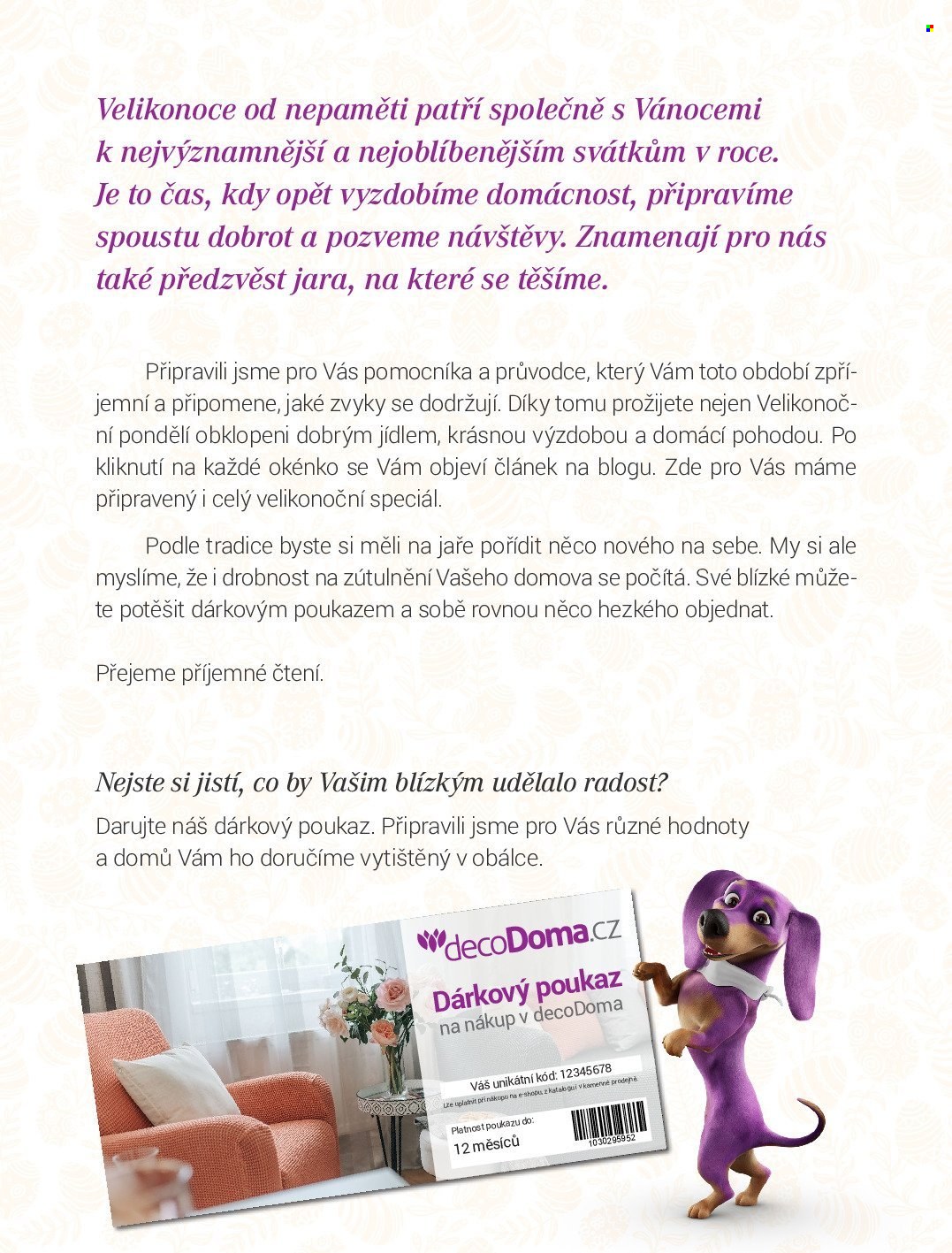 Leták decoDoma. Strana 2