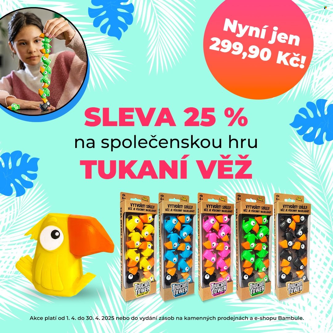 Leták Bambule - 1.4.2025 - 30.4.2025. Strana 1