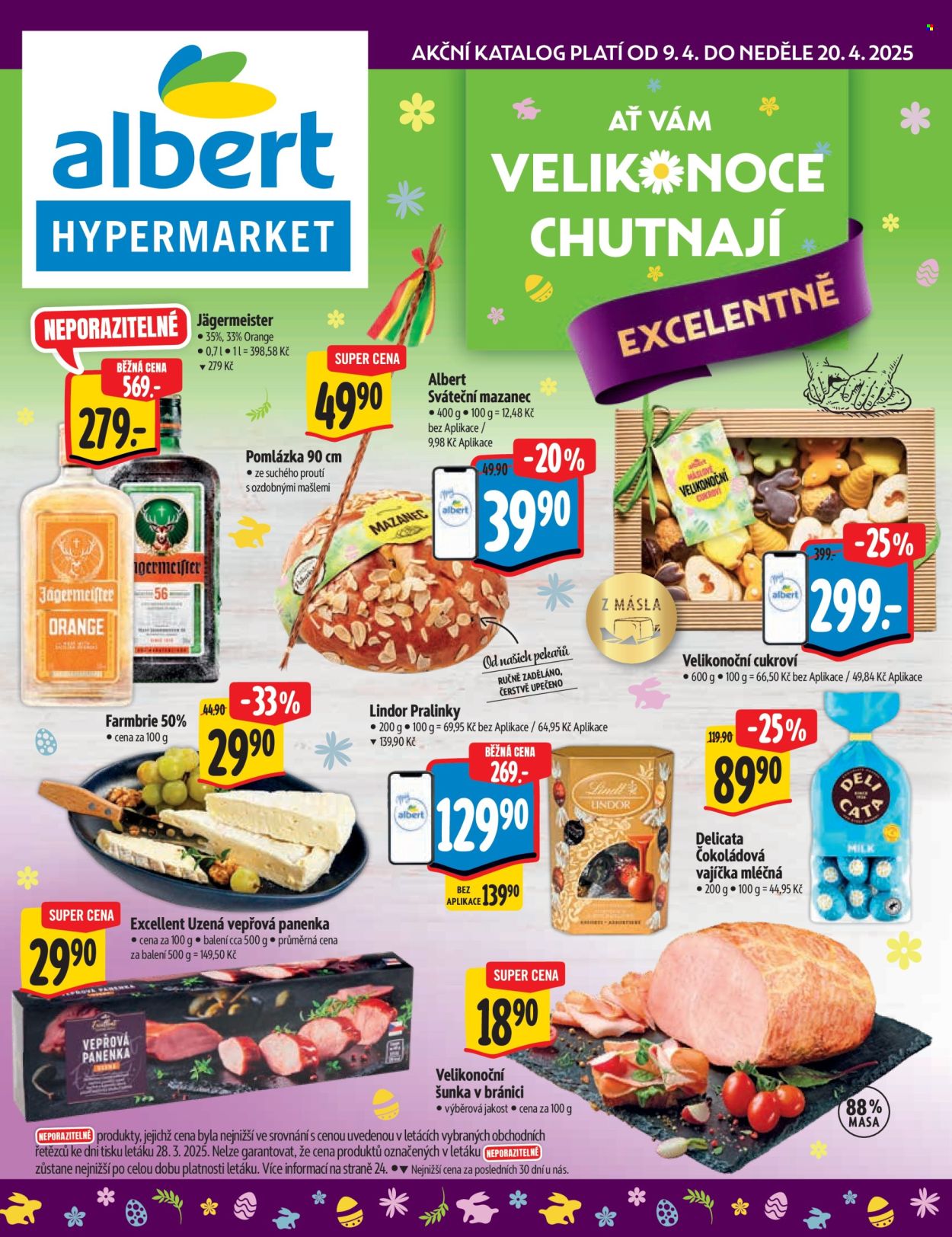 Leták Albert Hypermarket - 9.4.2025 - 20.4.2025. Strana 1