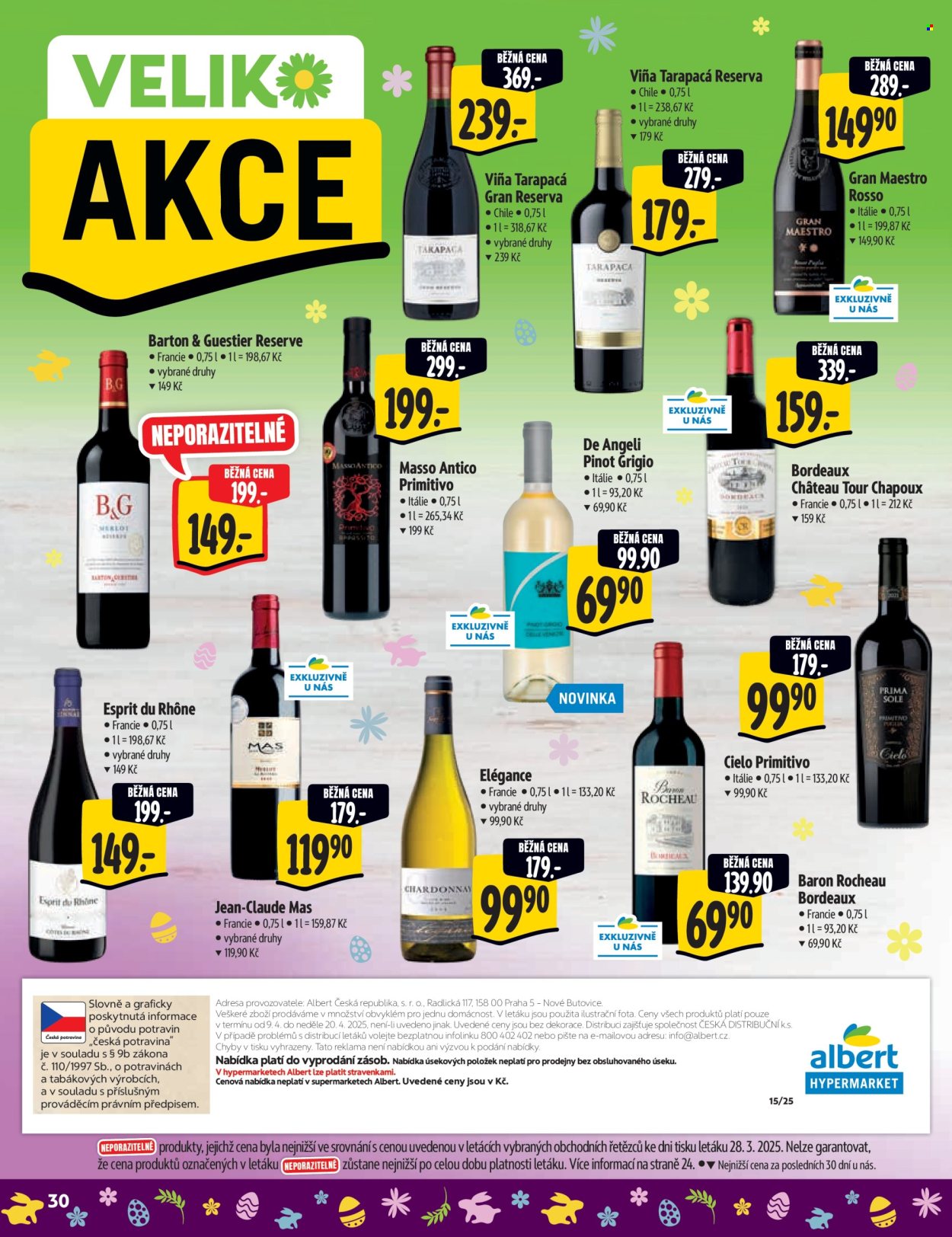 Leták Albert Hypermarket - 9.4.2025 - 20.4.2025. Strana 30