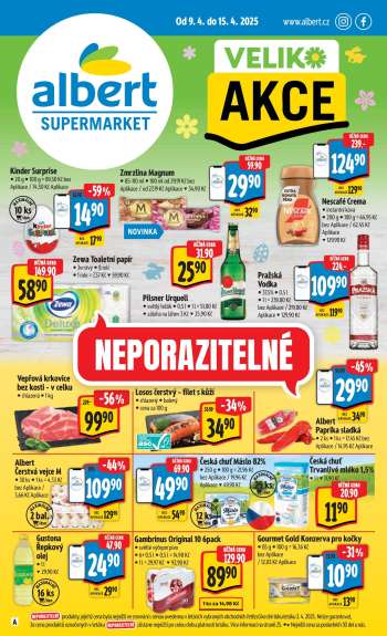 Leták Albert Supermarket - 9.4.2025 - 15.4.2025.