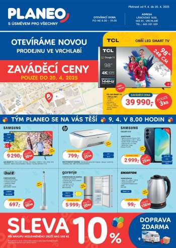 Leták PLANEO Elektro - 9.4.2025 - 20.4.2025.