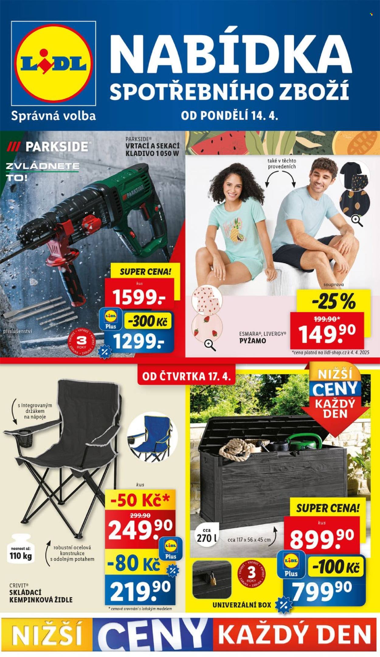 Leták Lidl - 14.4.2025 - 20.4.2025. Strana 1