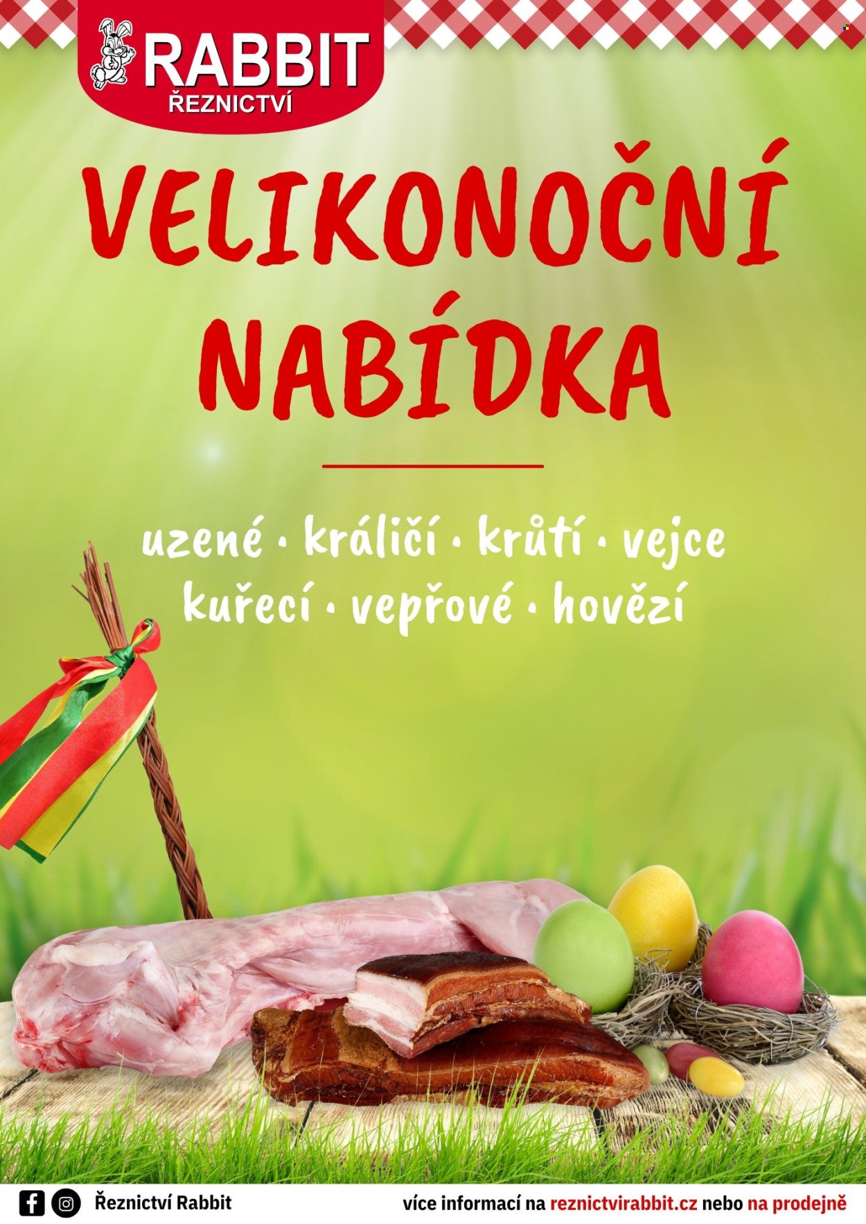 Leták RABBIT řeznictví - 7.4.2025 - 20.4.2025. Strana 1