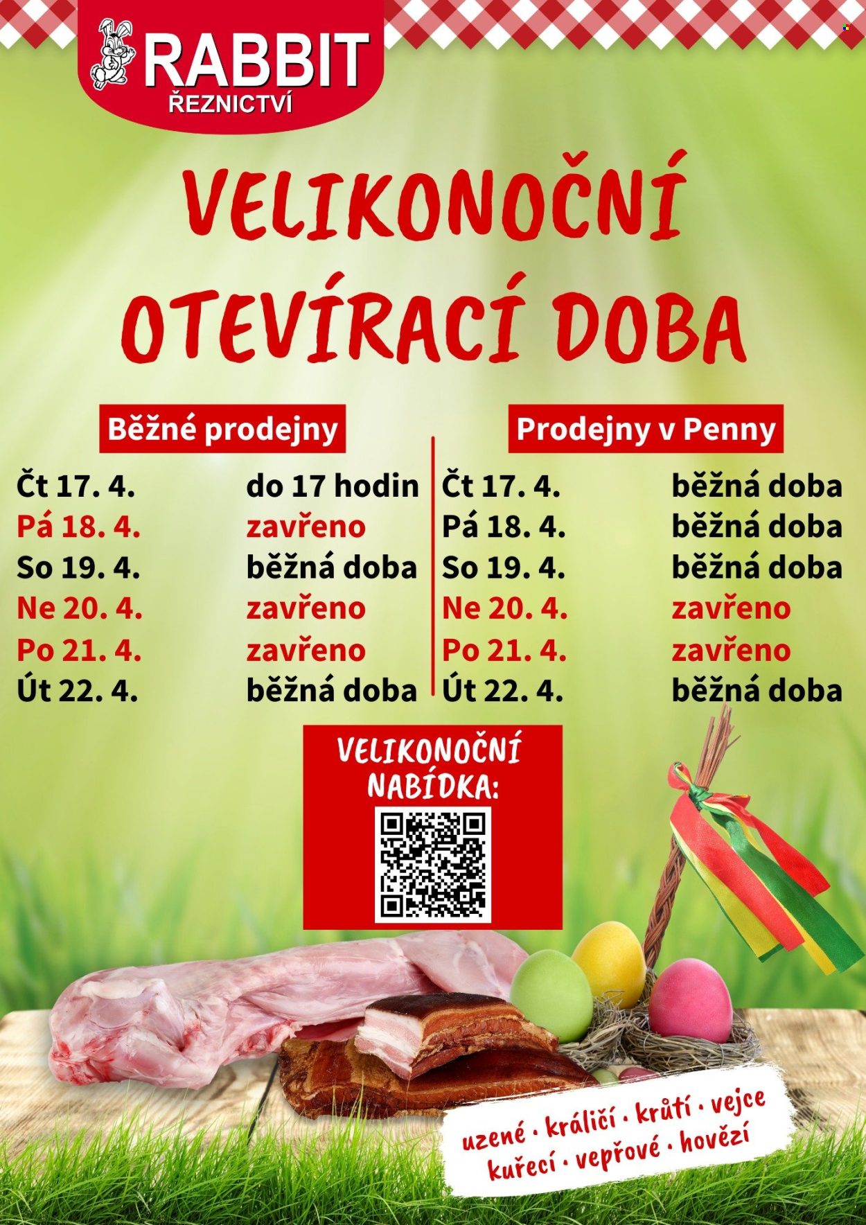 Leták RABBIT řeznictví - 7.4.2025 - 20.4.2025. Strana 4