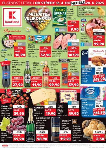 Leták Kaufland - 16.4.2025 - 20.4.2025.