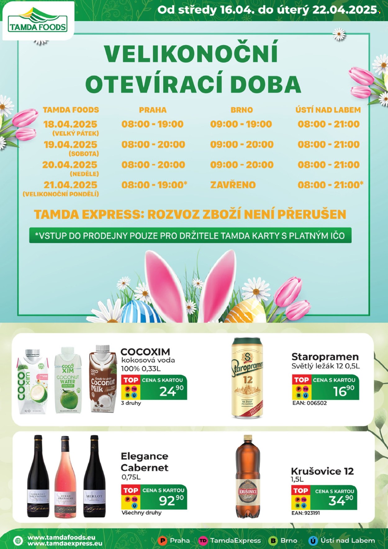 Leták Tamda Foods - 16.4.2025 - 22.4.2025. Strana 1