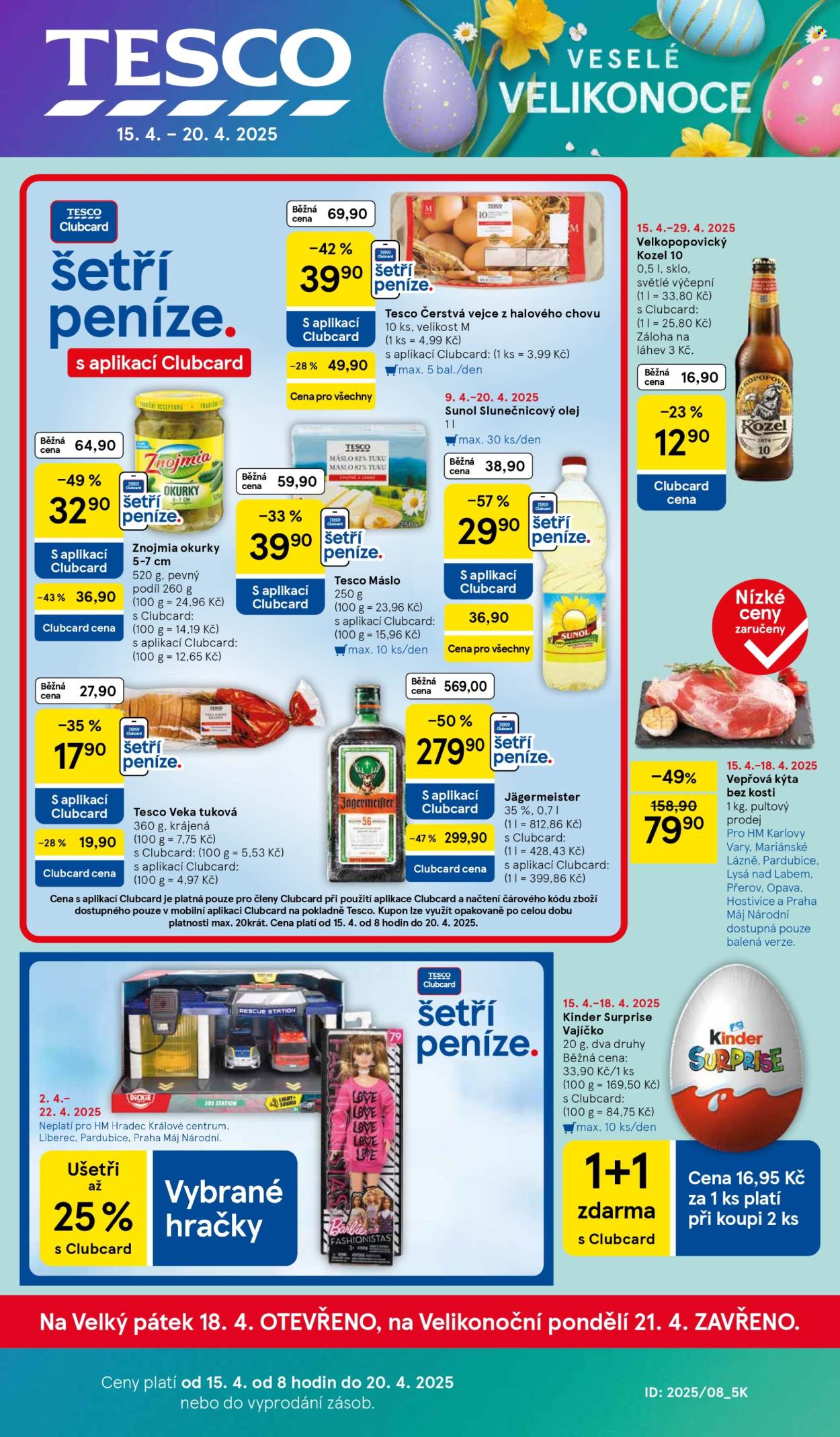 Leták TESCO - 15.4.2025 - 20.4.2025. Strana 1