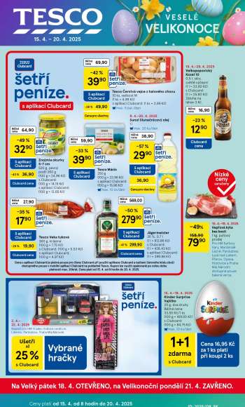 Leták TESCO - 15.4.2025 - 20.4.2025.