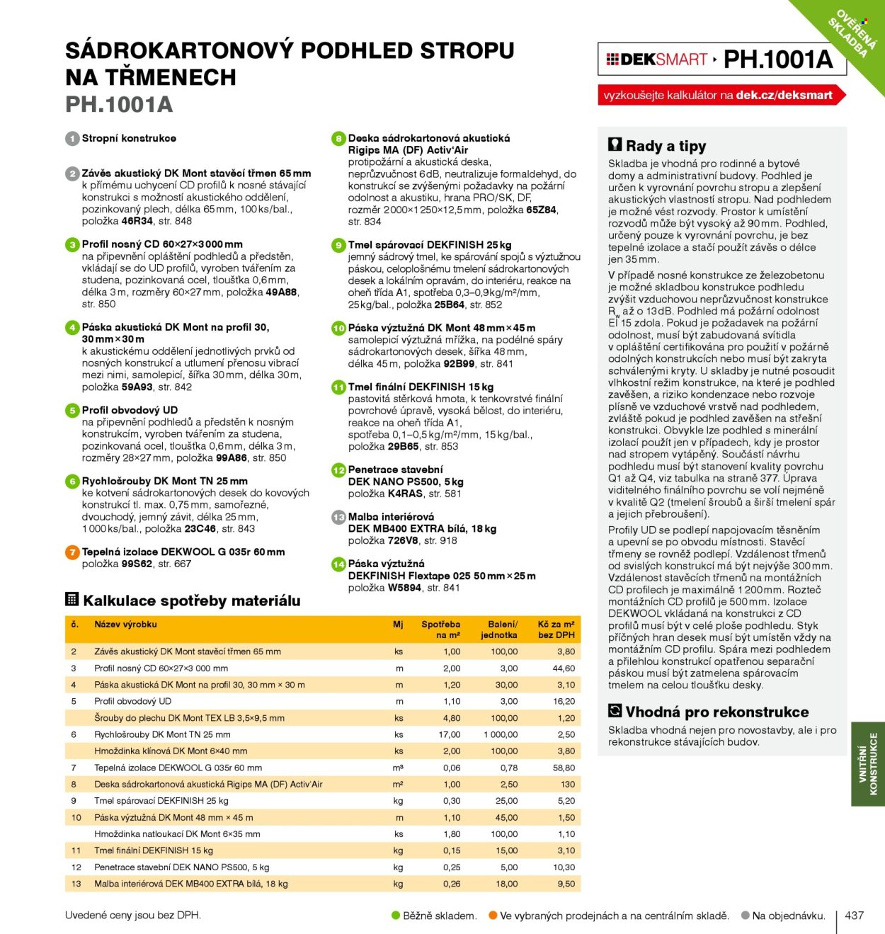 Leták DEK. Strana 439