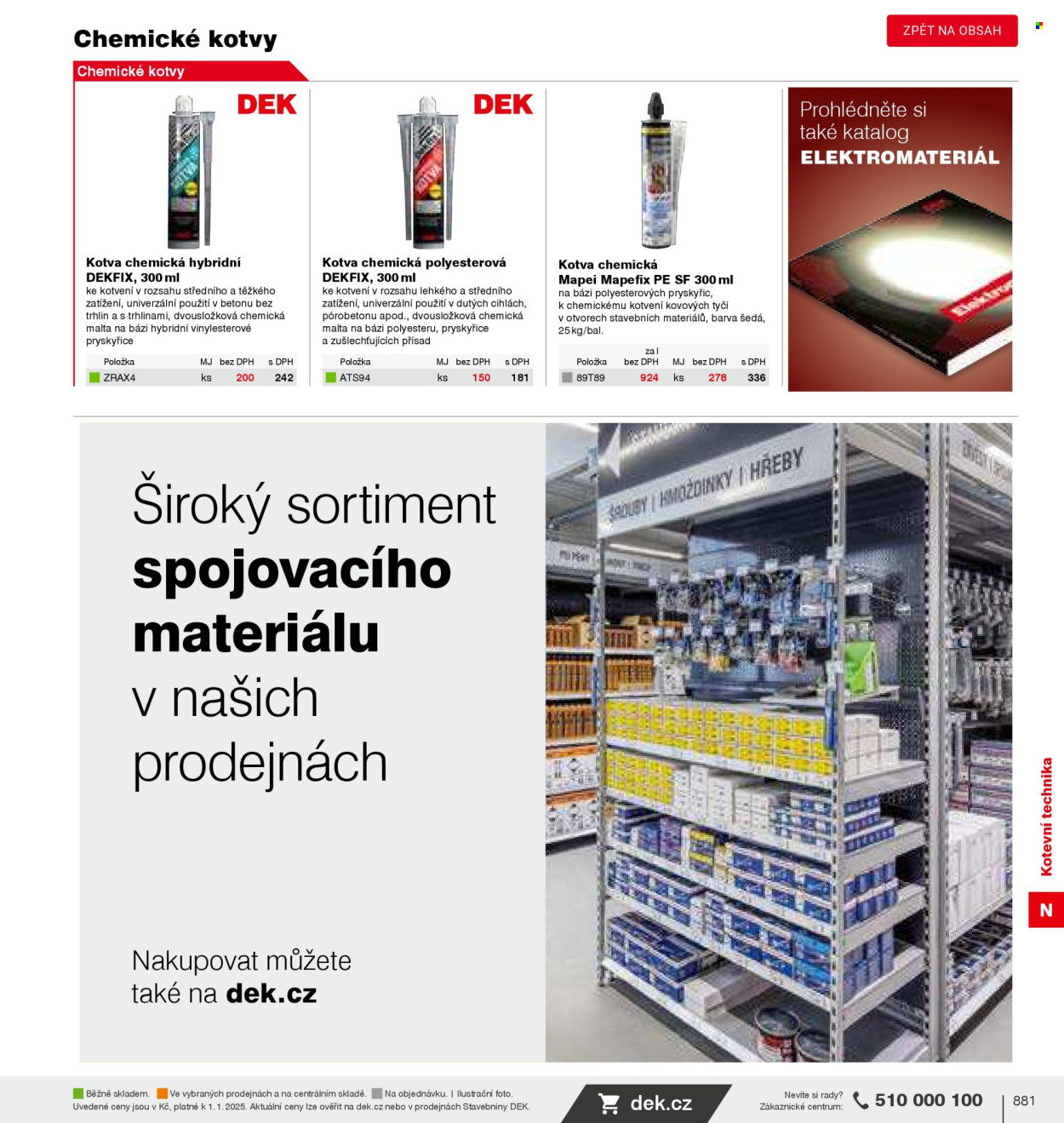 Leták DEK. Strana 883