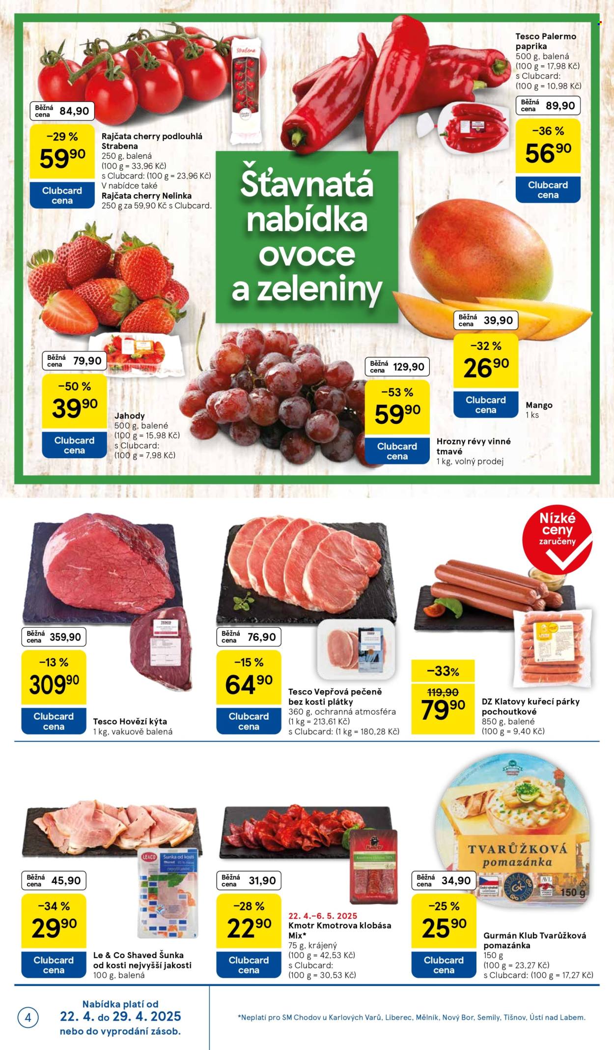 Leták TESCO supermarket - 22.4.2025 - 29.4.2025. Strana 4