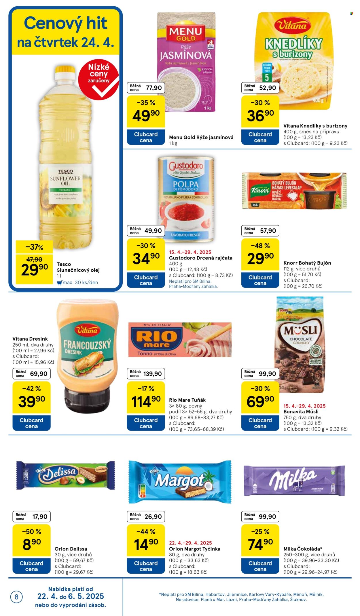 Leták TESCO supermarket - 22.4.2025 - 29.4.2025. Strana 8