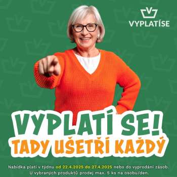 Leták Vyplatíse - 22.4.2025 - 27.4.2025.