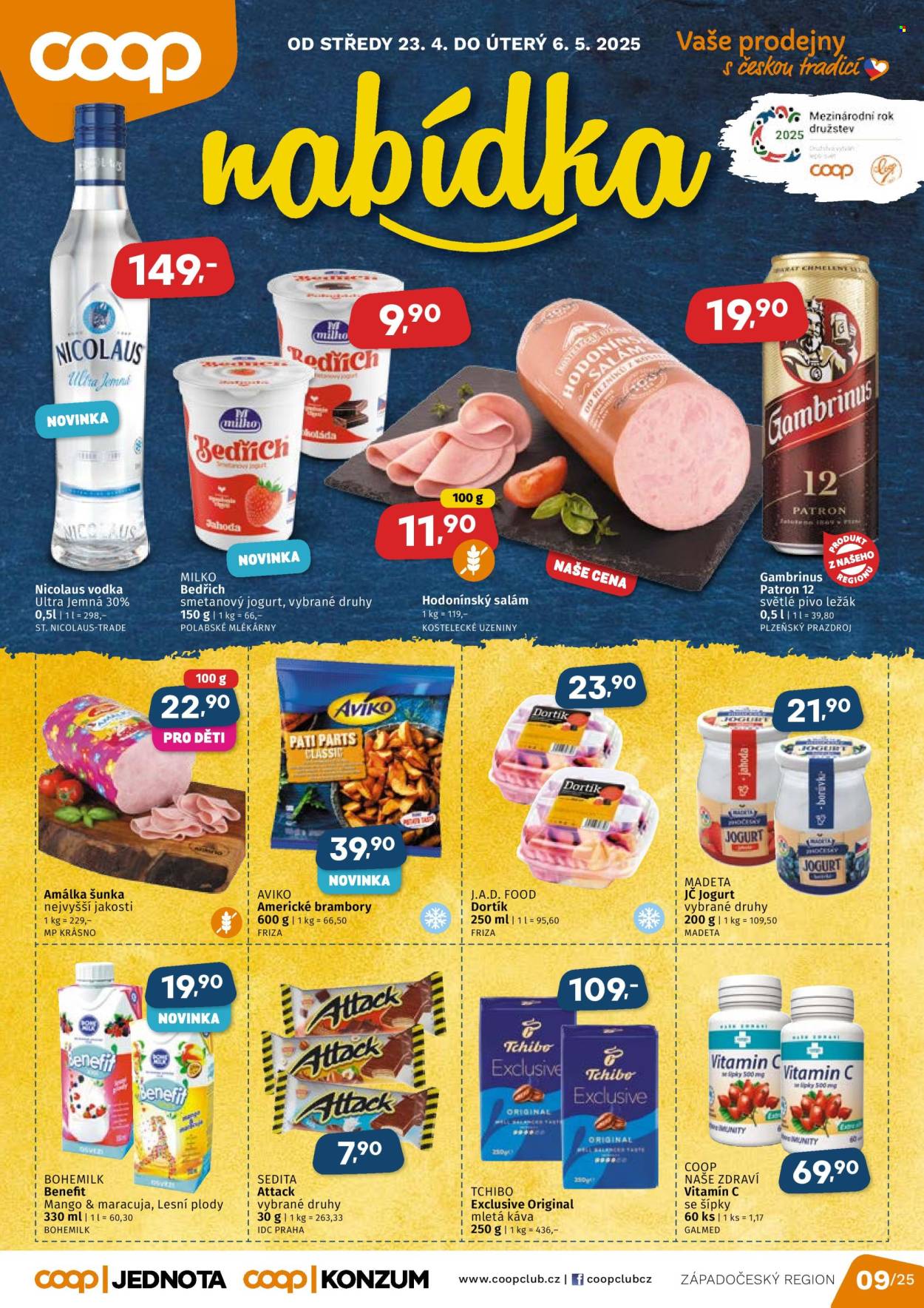 Leták coop JEDNOTA - 23.4.2025 - 6.5.2025. Strana 1
