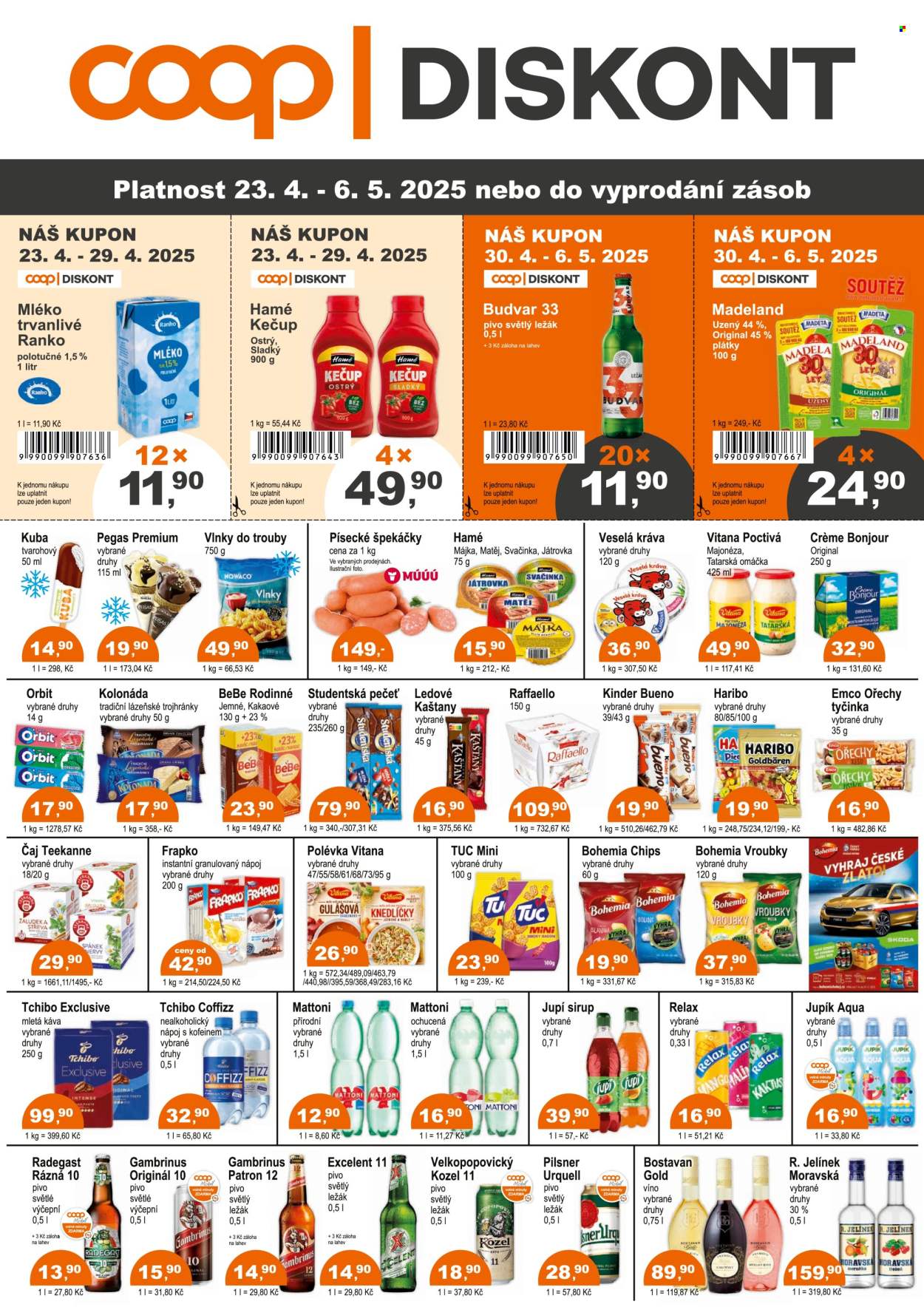 Leták coop DISKONT - 23.4.2025 - 6.5.2025. Strana 1