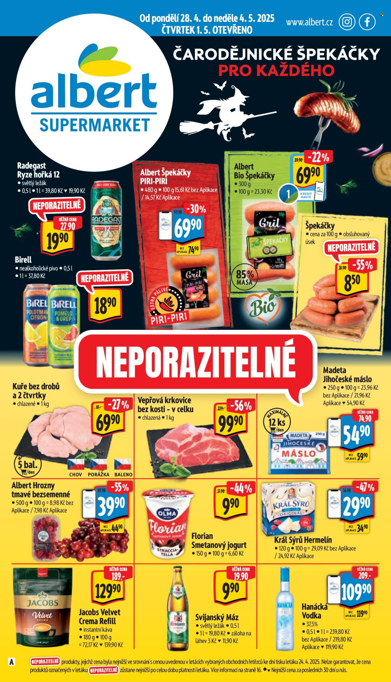Leták Albert Supermarket - 28.4.2025 - 4.5.2025. Strana 1
