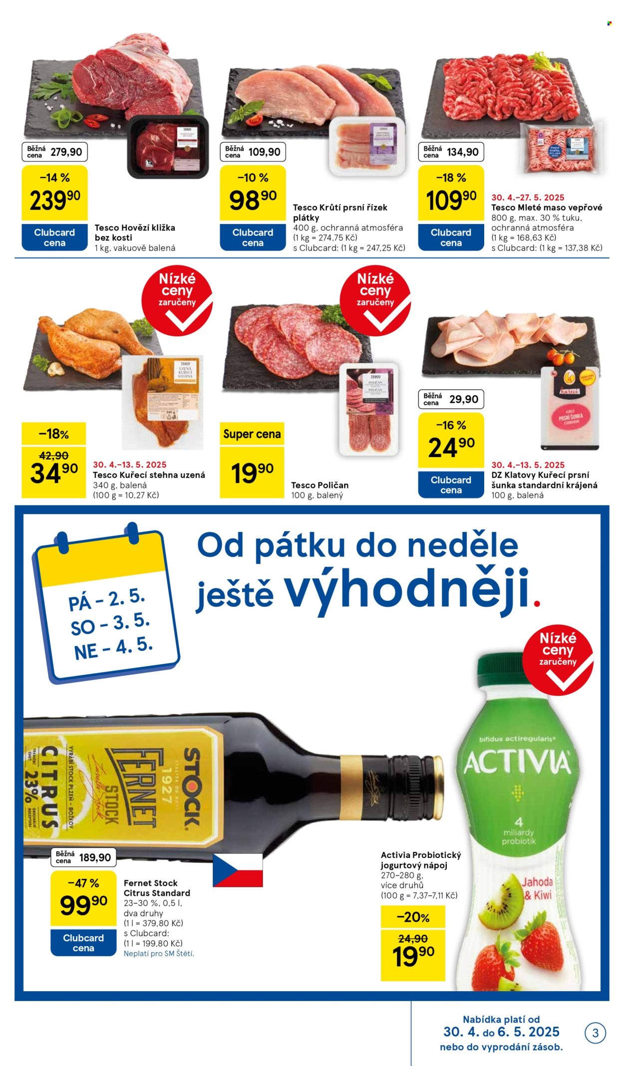 Leták TESCO supermarket - 30.4.2025 - 6.5.2025. Strana 3