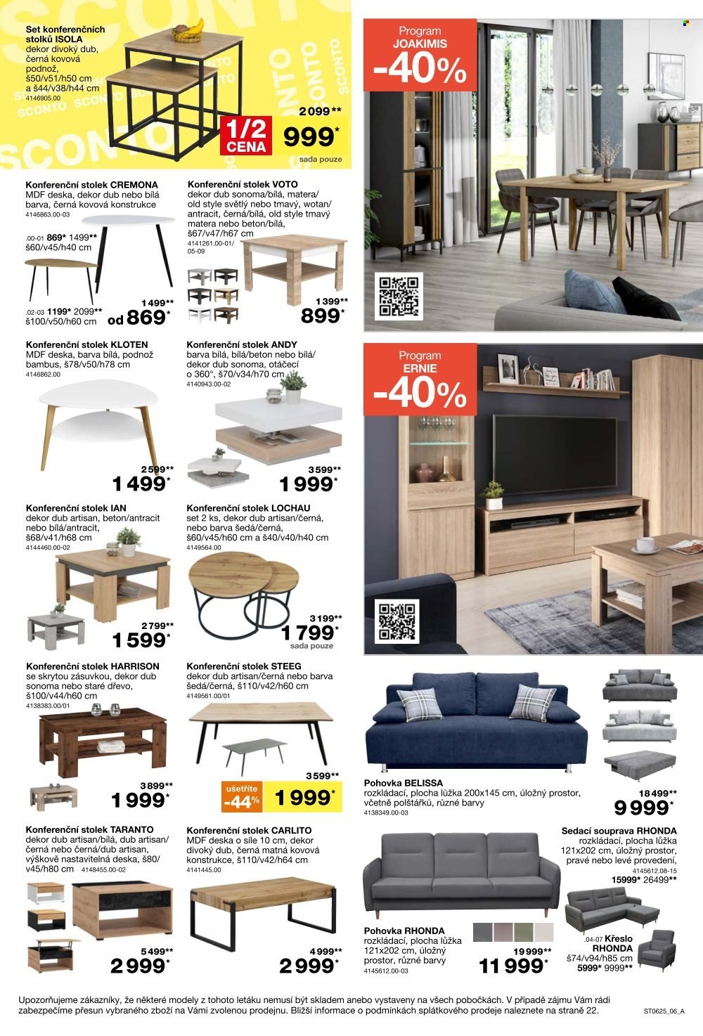 Leták SCONTO NÁBYTEK - 30.4.2025 - 13.5.2025. Strana 6