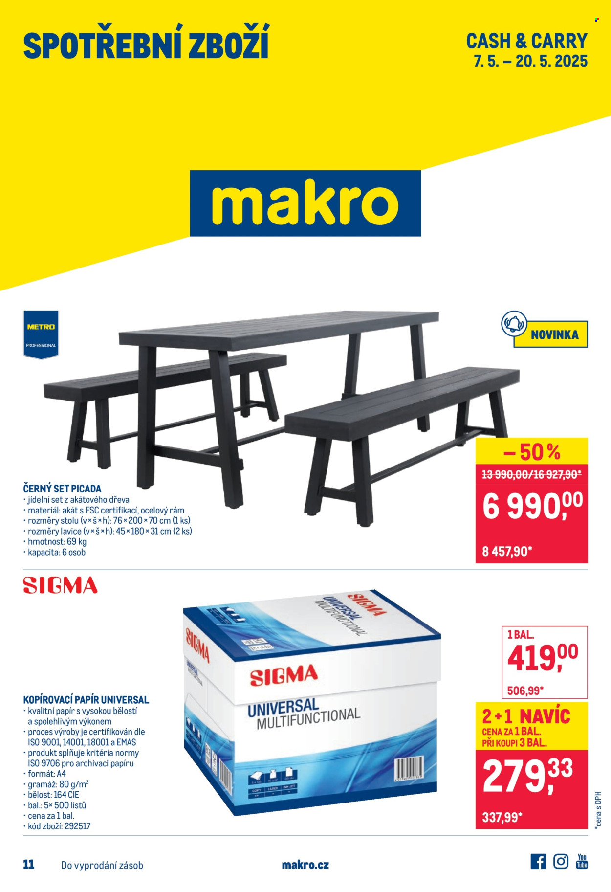 Leták MAKRO - 7.5.2025 - 20.5.2025. Strana 1