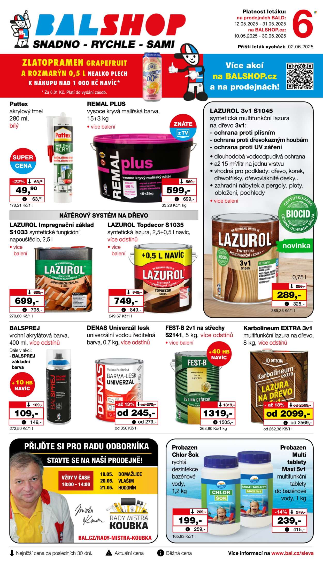 Leták Barvy a laky drogerie - 12.5.2025 - 31.5.2025. Strana 1