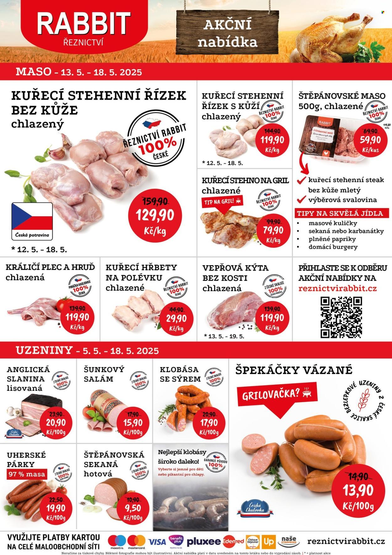 Leták RABBIT řeznictví - 13.5.2025 - 18.5.2025. Strana 1