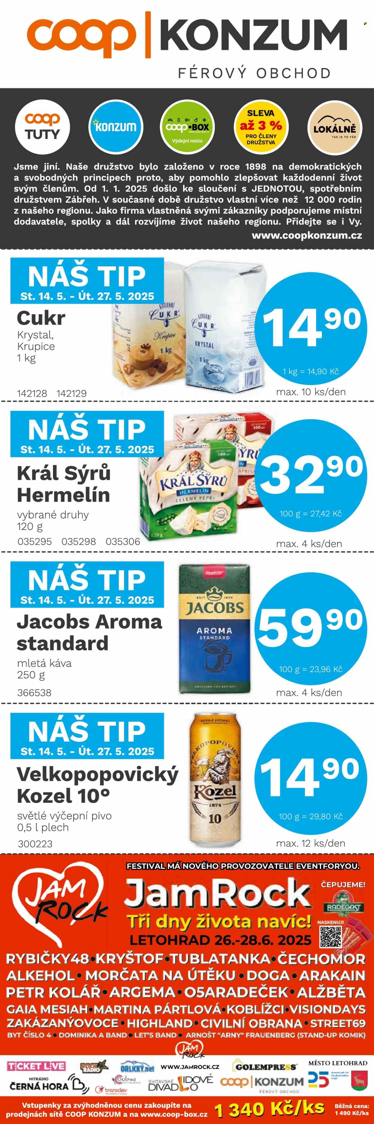 Leták Konzum - 14.5.2025 - 27.5.2025. Strana 1